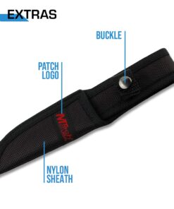 MTech USA MT-20-35 Series Fixed Blade Knife, Black Drop Point Blade, Plastic Handle, 8-Inch Overall 29 61 36NXFuL