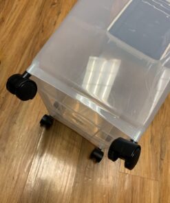 IRIS USA 33qt/25lbs Airtight Pet Food Container With Casters, Navy 25 lbs Blue 39 61 4dAJ5PLL