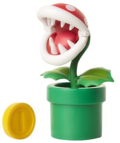 World of Nintendo Super Mario Piranha Plant 4” Articulated Figure with Coin 13 61 572IM2JL