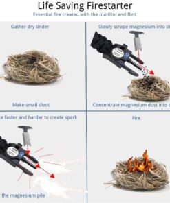 Nexfinity One Survival Paracord Bracelet - Tactical Emergency Gear Kit with SOS LED Light, 550 Grade, Adjustable, Multitools, Fire Starter, Compass, and Whistle - Set of 2 Yellow 19 61 5DOSXXcL
