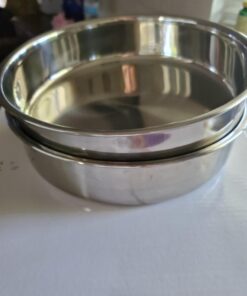 TeamFar Cake Pan, Stainless Steel Round Cake Pan Baking Tier Cake Pans Set, 8'' & 9½'' & 11'', Healthy & Heavy Duty, Mirror Finish & Easy Clean, Dishwasher Safe - 3 Pieces 8" & 9.5" & 11" 16 61 5FK4C0cL