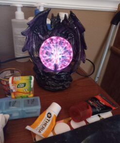ANQIA Plasma Ball Lamp Touch Sensitive,Party Magical Electrostatic Red Color Crystal Ball for Halloween (Evil Dragon) 20 61 7ebmdOlL