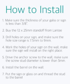 1/2" x 1" Stainless Steel Standoff Screws for Acrylic Signs - Lantee 20 Pcs Glass Picture Frame Standoff Mounts Hardware Bolts, 12mm x 25mm 1/2" x 1" / 12 x 25mm 17 61 7f36NLJL