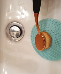 fantcen Make-up-Pinsel von Silikon Pinsel Reinigung Matte Pinsel Scrubber Board Tragbarer Mini Pad für Kosmetik Body Paint Set of 2 (Pink & Grün)… 20 61 8R cSnrL 1