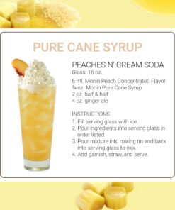 Monin - Pure Cane Syrup, Pure and Sweet, Great for Coffee, Tea, and Specialty Cocktails, Gluten-Free, Non-GMO (1 Liter, 4-Pack) 11 61 9Oq Q6hL