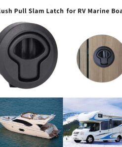 ADrivWell 2Pcs Black Plastic Slam Latch Flush Door Pull Latch for Boat Deck Hatch Flush Door Pull Latch 9 61 9VWSvZlL