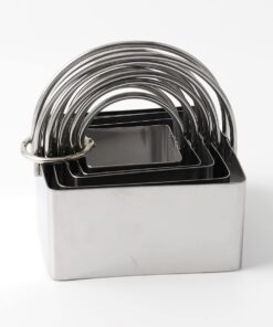 Alternative view of Cookie Cutters Set of 10, 5 sizes round and 5 sizes square Stainless steel Biscuit cutters with handles