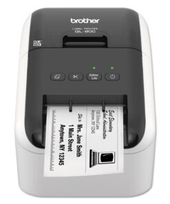 Brother QL-800 High-Speed Professional Label Printer, Lightning Quick Printing, Plug & Label Feature, Brother Genuine DK Pre-Sized Labels, Multi-System Compatible – Black & Red Printing Available QL800 20 61 B1CMo8QL