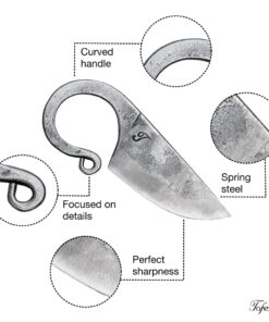 Toferner Original Gift, Beautiful product - Celtic Pocket Knife On a belt, Hand Forged Knife.Hardened Blade, Vintage, Art Collection, Antiquity, Great.Beautiful Product.. 19 61 Byencf4L 1