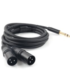 SiYear Profession 6.35mm (1/4inch) TRS Male Plug to 2 Dual XLR Male Microphone Stereo Unbalanced Audio Converter Adapter Y Splitte Cable Cord (5FT/1.5M 6.35-2XLRM-1.5M 15 61 DantNH8L