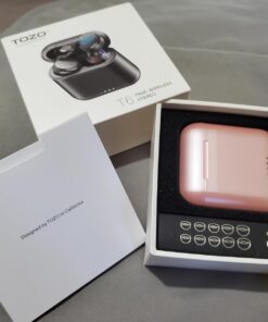 TOZO T6 True Wireless Earbuds Bluetooth 5.3 Headphones Touch Control with Wireless Charging Case IPX8 Waterproof Stereo Earphones in-Ear Built-in Mic Headset Premium Deep Bass Rose Gold Classic Edition 48 61 E2dMFkgL