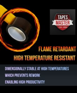Tapes Master - 1/2" x 36 Yds - 1 Mil Kapton Tape – Polyimide High Temp Tapes with Silicone Adhesive - 3” Core - for 3D Printer Surface, Soldering, Insulation and Bonding - No Residue 1/2" - 1 Roll 11 61 Eug7SWsL 1