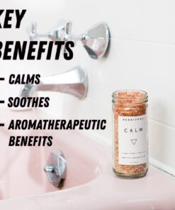 HERBIVORE Calm Soaking Bath Salts – Natural Himalayan Pink Salt, Moisturizing + Relaxing, Ylang Ylang & Vanilla, Plant-Based, Vegan, Cruelty-Free, 8 oz 11 61 F4OfRpZL