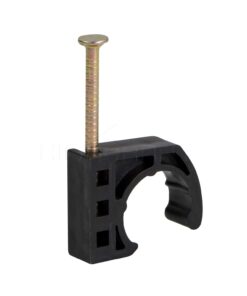 Highcraft ID256x50-FBA Half Clamp J-Hook with Nail For Pex Tubing Pipe Support, 3/4 in, Black 50 Pack Hook 3/4 in. 13 61 GXRzFybL