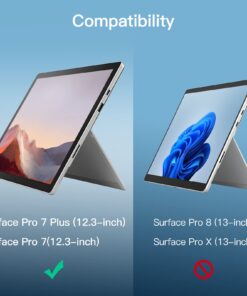 Alternative view of JETech Screen Protector for Surface Pro 7 Plus/Surface Pro 7 12.3-Inch, 9H Tempered Glass Film, Support Surface Pen, HD Clear, 2-Pack Pro 7/Pro 7 Plus 12.3"
