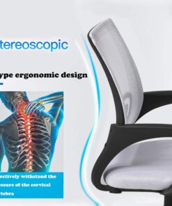 Ergonomic Office Chair Mesh Cheap Desk Chair Task Computer Chair Lumbar Support Modern Executive Adjustable Rolling Swivel Chair for Back Pain, White 22 61 Jy88On3L