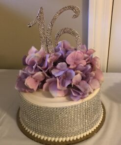 Ella Celebration 16 Cake Topper 16th Birthday Sweet 16 Party Supplies Decoration Ideas Silver Rhinestone Number (Silver) 34 61 Jyle2qXL