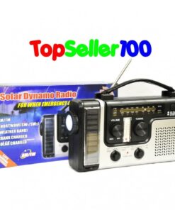 topAlert Emergency Solar Hand Crank Dynamo AM/FM/NOAA Weather Radio, Flashlight, Reading LED Light, Cell Phone Charger w/USB Adaptor 17 61 KQ9A 7GL