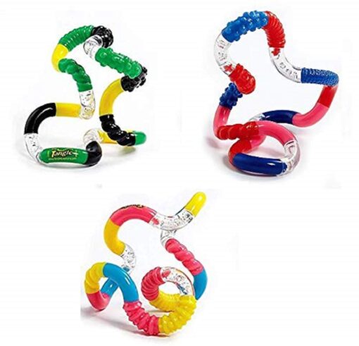 Tangle Jr Textured Sensory Fidget Toy Set of 3 (Color May Very)