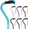 Vive Walking Cane - Ergonomic Offset Patented Hand Grip - Lightweight Adjustable Walking Aid for Men, Women, Elderly - Non-Slip Tip, Sturdy Mobility Aid for Seniors, Supports Up to 250lbs (Purple) Teal 34 61 MTmQFTbL