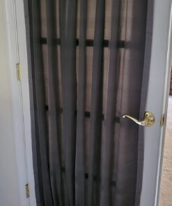 SKEMIX 5/16-Inch Swivel End Sash Curtain Rods - 2 Rods - 21 - 38 Inch Adjustable Width, White with Nickel Ends 27 61 OBrDWZcL