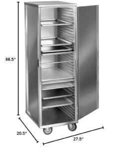 Channel Manufacturing 53C 40 Pan Front Load Enclosed Non-Insulated Aluminum Bun / Sheet Pan Rack - Assembled 3 61 OCl0aTyL