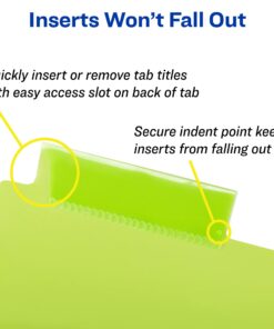 Avery Plastic 8-Tab Binder Dividers, Insertable Multicolor Big Tabs, 1 Set (11901) 17 61 PSTQcICL