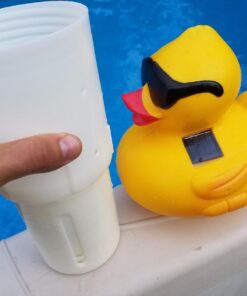 GAME 8002 Solar Light-Up Derby Pool 3”-Tablet Chlorine Dispenser LED Light Sensor Expandable Basket Adjustable Flow Rate Duck, Tiki, Globe, Pineapple, and Volcano, Older Version 32 61 PzwDI8GL