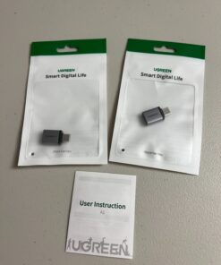 UGREEN USB to USB C 3.0 Adapter 2 Pack,USB C to USB Adapter USB C Male to USB Female Adapter Compatible with iPhone 15 Samsung S23 Ultra MacBook Pro 2023/ Air 2022 iPad Pro/Mini,Thunderbolt 4/3 Silve Silver 42 61 RcX4WTIL