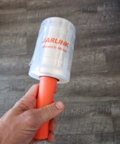 JARLINK 4 Pack Plastic Film Roll with Plastic Handles, 60 Gauge Thick, 5" x 1000ft Plastic Pallet Film, Industrial Strength Stretch up to 500% Stretch for Moving, Packing, Wrapping, and Shipping 37 61 SlDK4qL