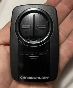Chamberlain KLIK5U-BK2 Clicker 2-Button Garage Door Opener Remote with Visor Clip, Black Pack of 1 35 61 SrryITnL