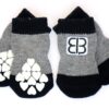 Petego Traction Control Indoor Socks for Dogs, Black/Gray, X-Small, Set of 4 BLACK AND GRAY 2 61 TPw6IYYL