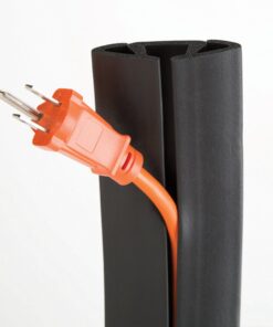 UT Wire 3-Channel Cord Protector & Concealer for Floor - 5 FT - Black 12 61 UYUu6plL
