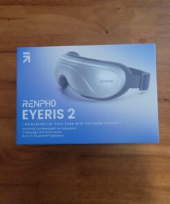 RENPHO Eyeris 2 Extended - Eye Massager with Heating Pad for Migraines, Heated Eye Mask for Relax, Eye Care, Face Massager for Eye Strain Eye Bags Dry Eyes, Improve Sleep, Ideal Birthday Gift Sliver 46 61 VZPM6W3L