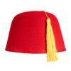 Kangaroo Red Fez Felt Hat w/ Gold Tassel - Arabian Moroccan Bellhop Hat 3 61 W6ti2eHL