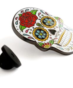 Pinsanity Day of the Dead Sugar Skull Enamel Lapel Pin 9 61 W8x4Q7L