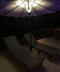 OYOCO Warm White Patio Umbrella Light 3 Brightness Modes Cordless 28 LED Lights at 200 lumens 4 x AA Battery Operated,Umbrella Pole Light for Patio Umbrellas,Camping Tents 46 61 X0Bs7rxL