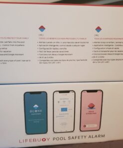BCone Smart Floating Pool Safety Alarm System, Compatible with Alexa, Wi-Fi Connectivity, App Control from Anywhere. Powerfully Loud Alarm on Both The Pool and Home Units. 40 61 X33GzC0L