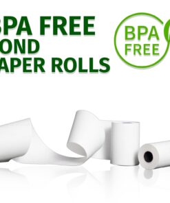 (50) Gorilla Supply 3 x 150 1-Ply Bond Receipt Paper Rolls, Kitchen Printer Paper, Pos Cash Register REQ Ribbon Erc30/34/38 Star SP700 TMU200 SRP275, BPA Free, 50 rolls 8 61 X4BZ76kL