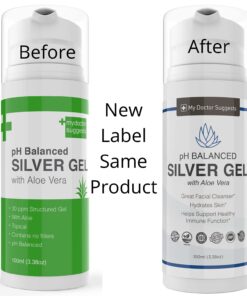 Structured Colloidal Silver Gel with Aloe Vera, for Burns, Wounds, Sores and Eczema - Strong Pure 30ppm pH Balanced 1 10 61 XrCXPvlL