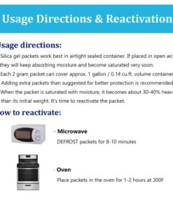Desiccant Packs 100 Packets 2 Gram Silica Gel Moisture Absorber for Storage Food Contact Safes 14 61 aMkdjNkL