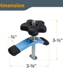 POWERTEC 71389 T-Track Mini Hold-Down Clamp, 3-5/8" L x 3/4" W – 2 Pack Mini Hold Down Clamp, 2 Pack 23 61 c7OyEZbL