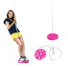 Squirrel Products Heavy Duty Pink Disc Tree Swing with Rope for Outdoor Play - Easy DIY Addition to Playset or Tree 16 61 c9bXdO L