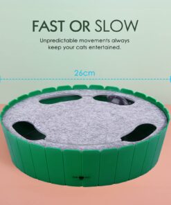 Pawaboo Interactive Cat Toy with Running Mouse, Electronic Motion Cat Toy Automatic Teaser for Indoor Cats, Pop and Play Hide Seek Cat Toy Hunting Mouse for Pet Cat Kitten Play Fun Exercise, Green 17 61 cBtq2cL