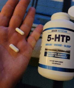 Arazo Nutrition 5-HTP 200 MG Plus Calcium for Mood, Sleep – Supports Calm and Relaxed Mood – 99% High Purity – 120 Capsules 26 61 cLwgA BL