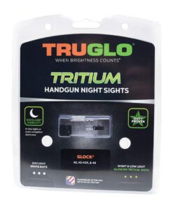 TRUGLO Tritium Handgun Sight | High-Visible Front & Rear Night Sights with Daylight White Dots & Low-Light Tritium Dots, Compatible with Glock Handguns Glock 42, 43 25 61 dwrWNpEL