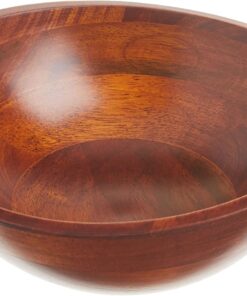 Lipper International Cherry Finished Wavy Rim Beechwood Serving Bowl for Fruits or Salads, Matte, Small, 7.5" x 7.25" x 3", Single Bowl, 30.43Fl oz 17 61 eGkEITnL
