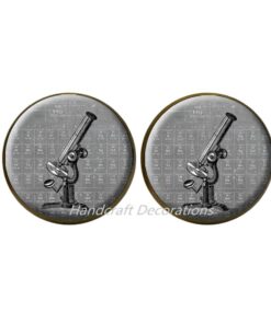 HandcraftDecorations Microscope Stud Earrings Science Stud Earrings STEM Stud Earrings Biology Stud Earrings Chemistry Stud Earrings Microscope Jewelry Science Jewelry Science Gifts.F064 (E2)