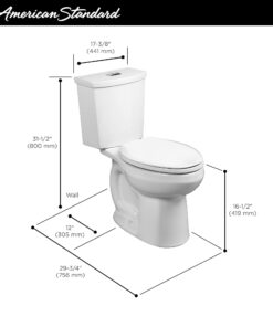 American Standard 2886218.020 H2Option Two-Piece Toilet, Elongated Front, Chair Height, Dual Flush, White, 0.92 - 1.28 gpf Tank + Bowl 22 61 fZVRATnL