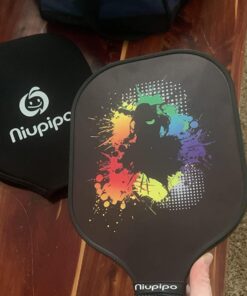 niupipo Pickleball Paddles, USAPA Approved Pro Graphite Pickleball Paddle/Paddles Set, Polypropylene Honeycomb Core, Cushion 4.72In Grip, Portable Bag/Paddle Cover, Lightweight Pickleball Racket black 39 61 g4uy5REL